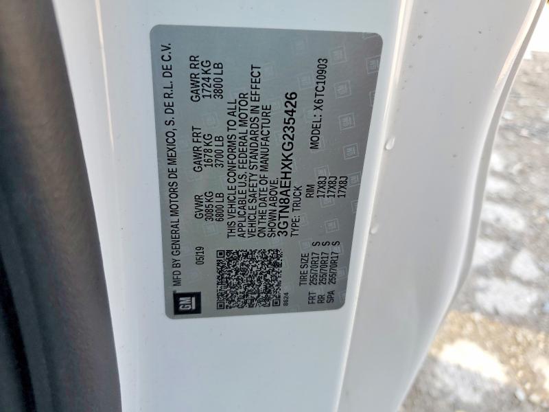Продажа на аукционе авто 2019 Gmc Sierra, vin: 3GTN8AEHXKG235426, номер лота: 53224186