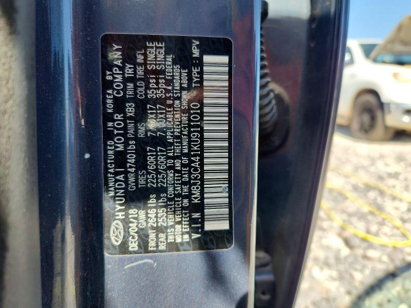 Aukcja sprzedaży 2019 Hyundai Tucson, vin: KM8J3CA41KU911010, numer aukcji: 53311976