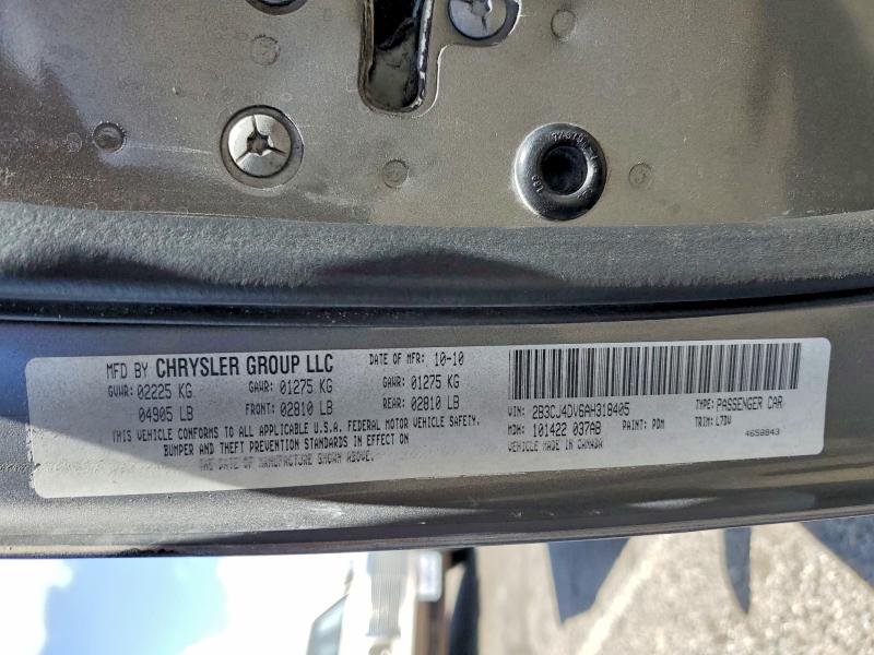 2010 Dodge Challenger მანქანა იყიდება აუქციონზე, vin: 2B3CJ4DV6AH318405, აუქციონის ნომერი: 55201266