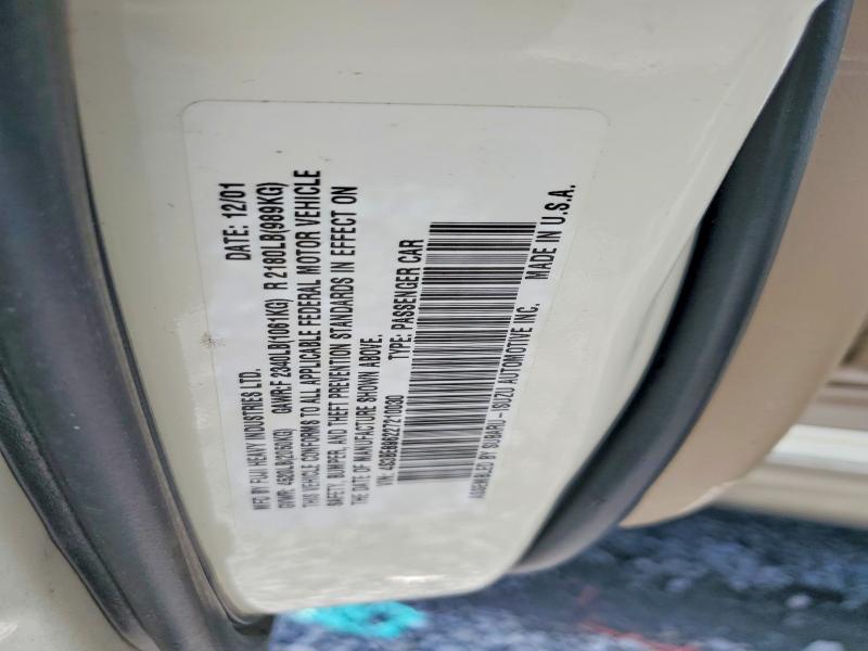 Продаж на аукціоні авто 2002 Subaru Legacy, vin: 4S3BE896227210030, номер лоту: 54474686