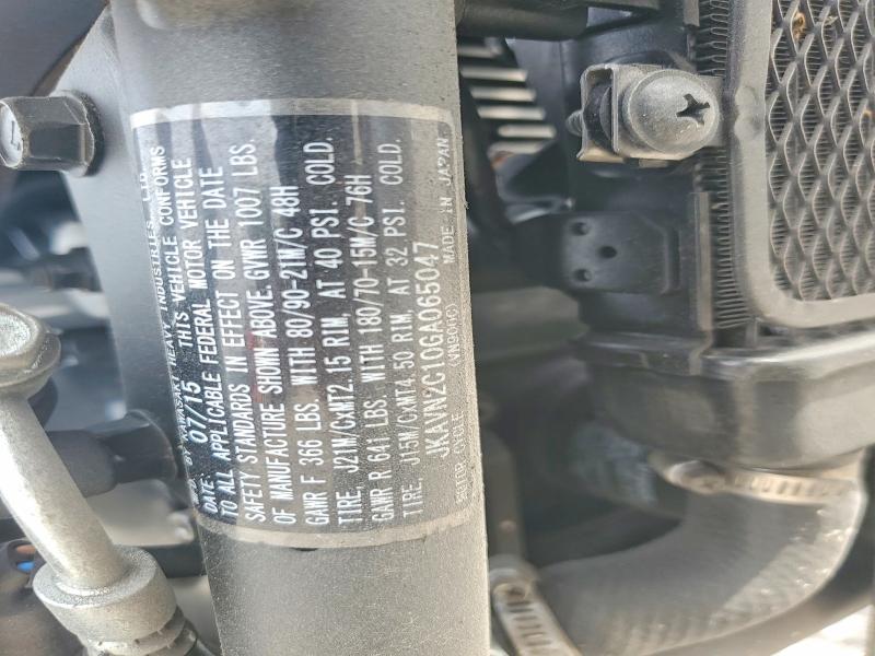 55342106 :رقم المزاد ، JKAVN2C10GA065047 vin ، 2016 Kawasaki Vn900 مزاد بيع
