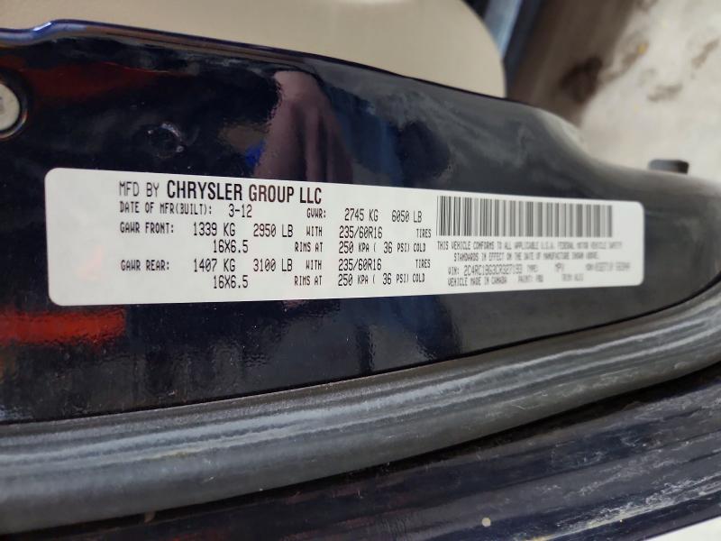 Продажа на аукционе авто 2012 Chrysler Town & Country, vin: 2C4RC1BG3CR327193, номер лота: 52697726