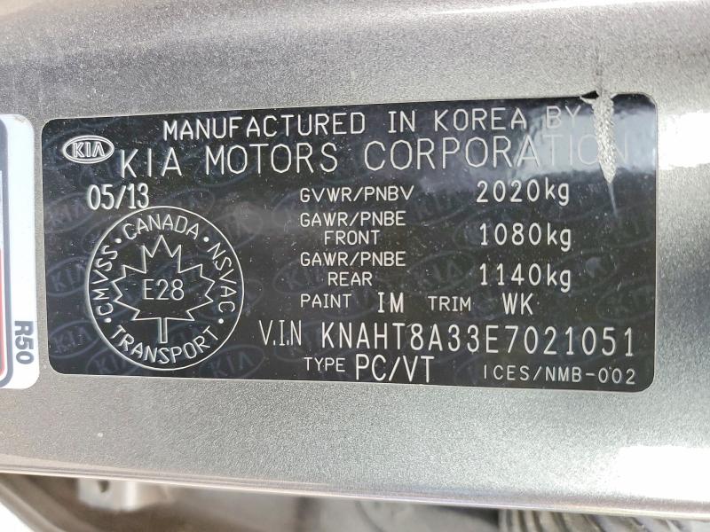 Aukcja sprzedaży 2014 Kia Rondo, vin: KNAHT8A33E7021051, numer aukcji: 53935596