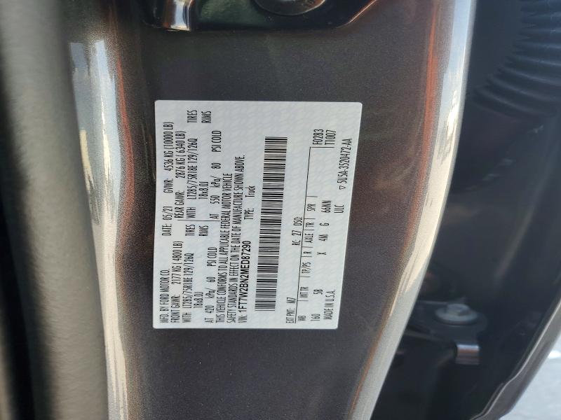 Продажа на аукционе авто 2021 Ford F250, vin: 1FT7W2BN2MED87290, номер лота: 53957736