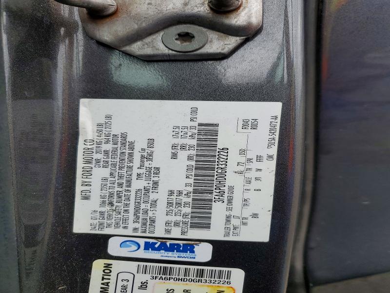 2016 Ford Fusion მანქანა იყიდება აუქციონზე, vin: 3FA6P0HD0GR332226, აუქციონის ნომერი: 53051396