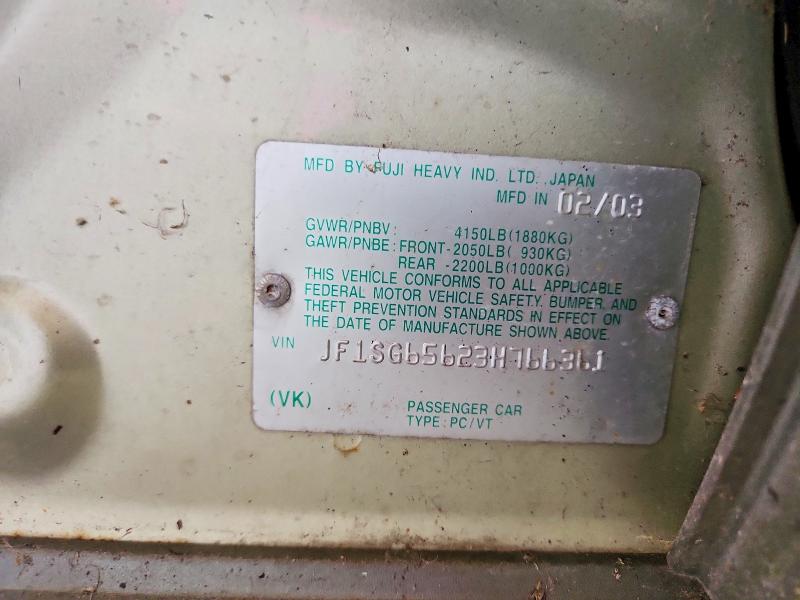 Auction sale of the 2003 Subaru Forester, vin: JF1SG65623H766361, lot number: 55247596