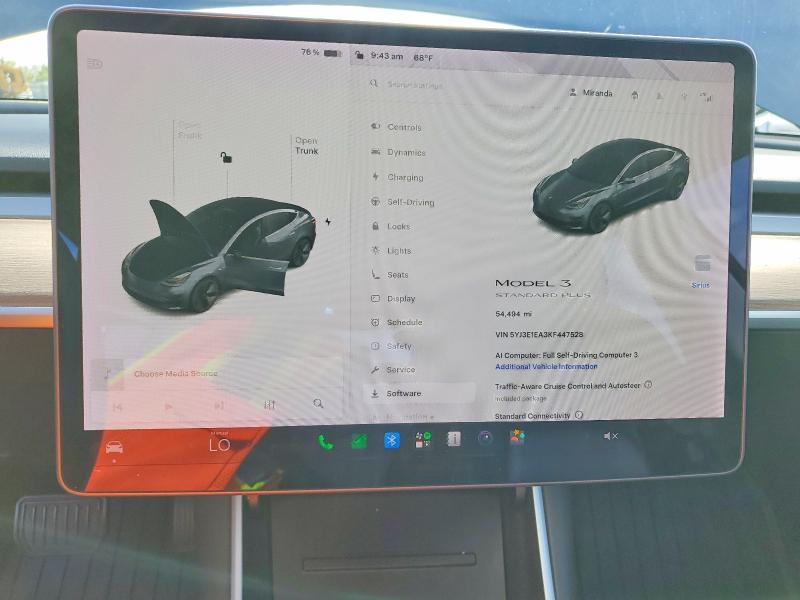 54007226 :رقم المزاد ، 5YJ3E1EA3KF447528 vin ، 2019 Tesla Model 3 مزاد بيع