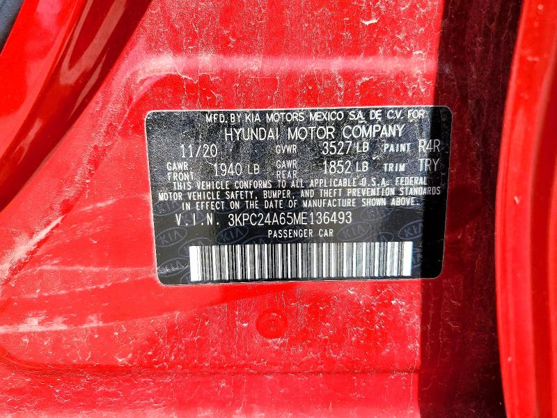 Продажа на аукционе авто 2021 Hyundai Accent, vin: 3KPC24A65ME136493, номер лота: 54976116