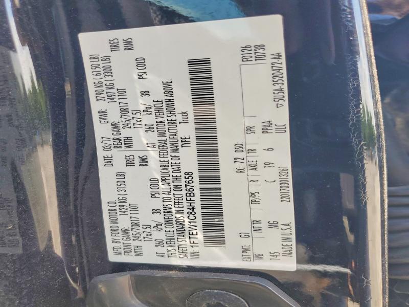 Продажа на аукционе авто 2017 Ford F150, vin: 1FTEW1C84HFB67658, номер лота: 53647436