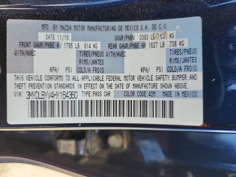 2017 Toyota Yaris Ia მანქანა იყიდება აუქციონზე, vin: 3MYDLBYV4HY164360, აუქციონის ნომერი: 52016616