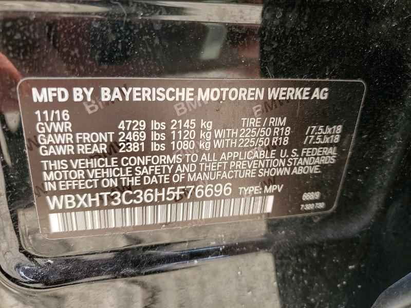 Продаж на аукціоні авто 2017 Bmw X1, vin: WBXHT3C36H5F76696, номер лоту: 54469726