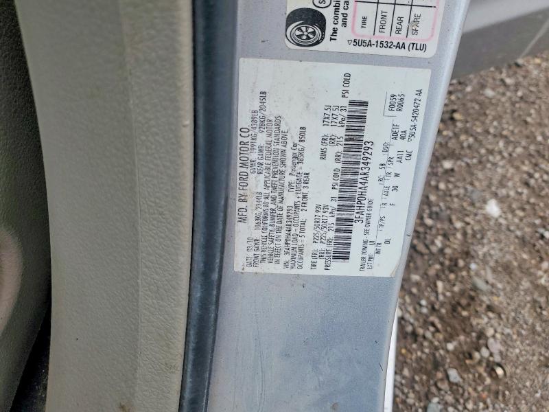 Продажа на аукционе авто 2010 Ford Fusion, vin: 3FAHP0HA4AR349293, номер лота: 52832416