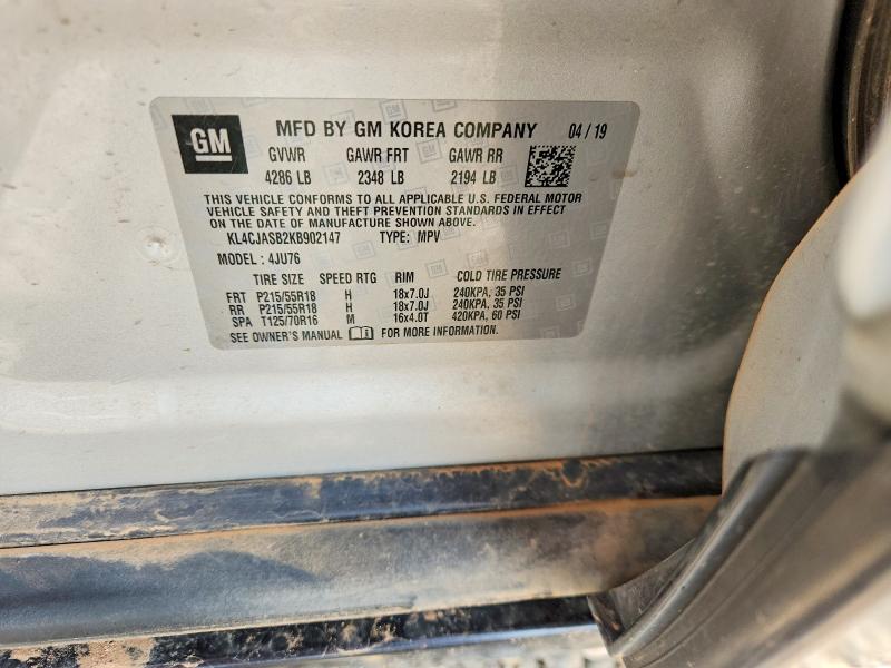 Aukcja sprzedaży 2019 Buick Encore, vin: KL4CJASB2KB902147, numer aukcji: 54544586