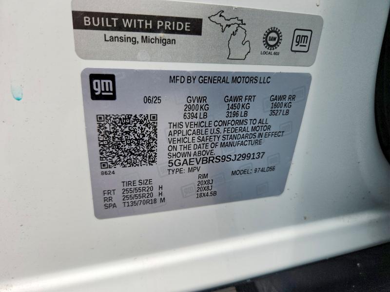 Продаж на аукціоні авто 2025 Buick Enclave, vin: 5GAEVBRS9SJ299137, номер лоту: 55064596