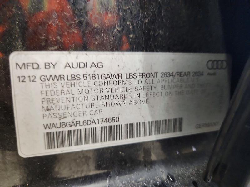 Продаж на аукціоні авто 2013 Audi S4, vin: WAUBGAFL6DA174650, номер лоту: 53810646