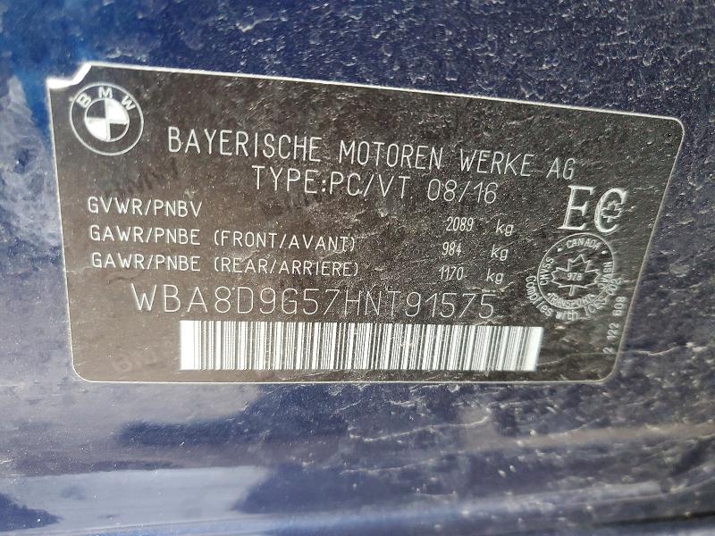Продаж на аукціоні авто 2017 Bmw 330, vin: WBA8D9G57HNT91575, номер лоту: 52754346