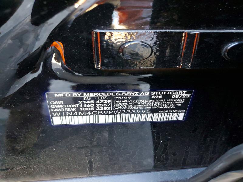 54583906 :رقم المزاد ، W1N4M4GB9PW333995 vin ، 2023 Mercedes-benz Glb مزاد بيع