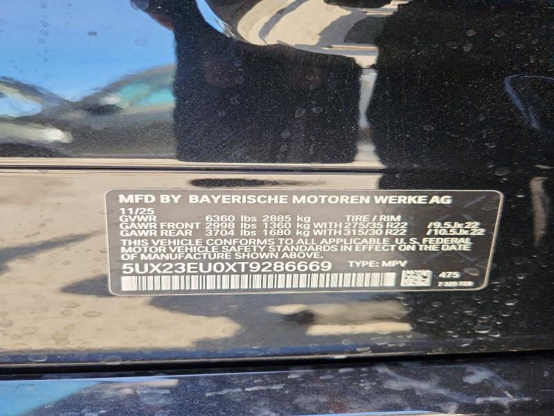 54674206 :رقم المزاد ، 5UX23EU0XT9286669 vin ، 2026 Bmw X5 مزاد بيع