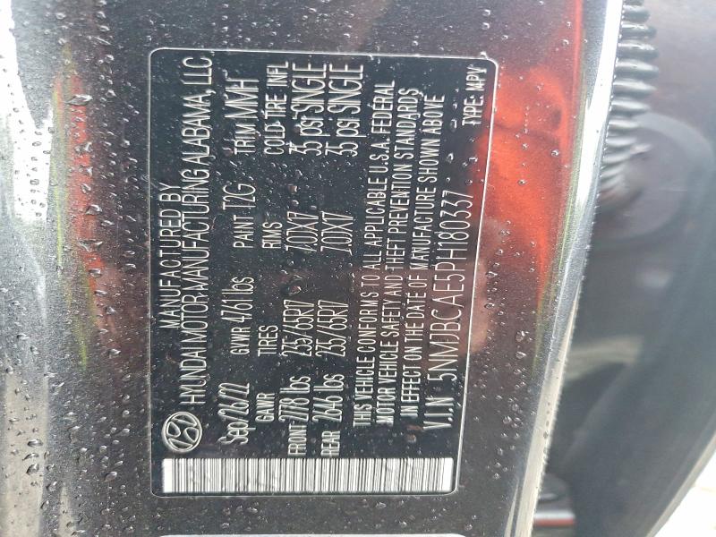 2023 Hyundai Tucson მანქანა იყიდება აუქციონზე, vin: 5NMJBCAE5PH180337, აუქციონის ნომერი: 53378876