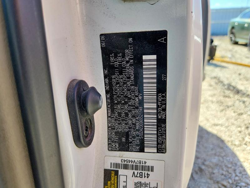 Продажа на аукционе авто 2006 Toyota Sienna, vin: 5TDZA23C06S521148, номер лота: 52411466