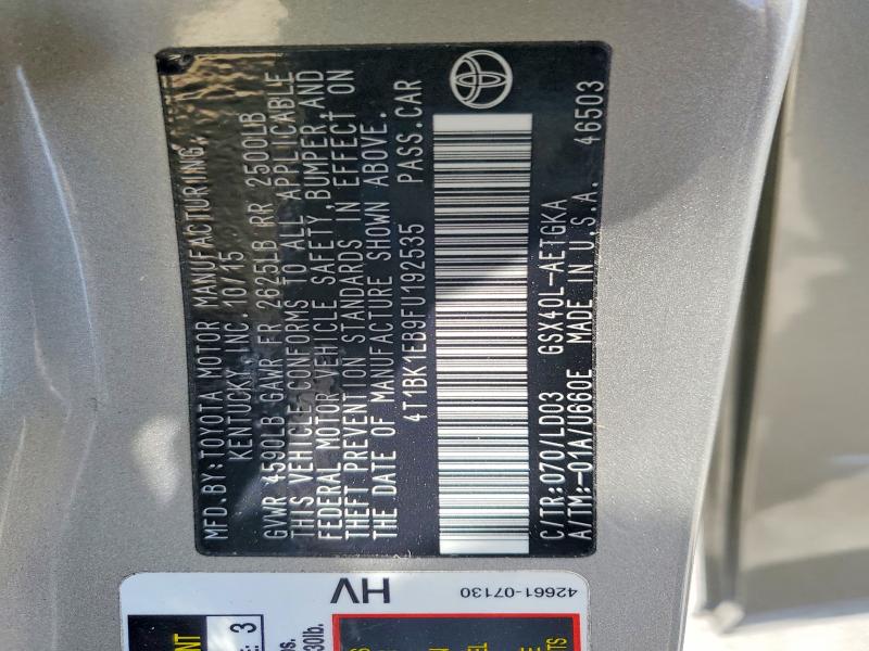 Aukcja sprzedaży 2015 Toyota Avalon, vin: 4T1BK1EB9FU192535, numer aukcji: 54984666