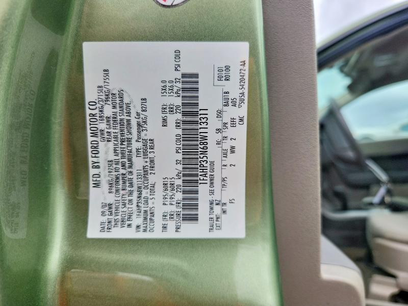 Aukcja sprzedaży 2008 Ford Focus, vin: 1FAHP35N68W113311, numer aukcji: 53790456