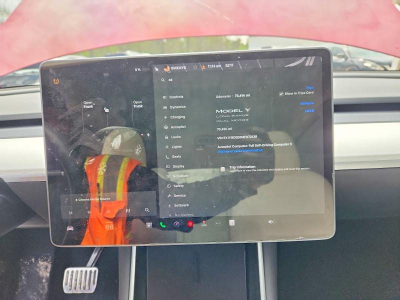 Aukcja sprzedaży 2021 Tesla Model Y, vin: 5YJYGDEE0MF072138, numer aukcji: 50622236
