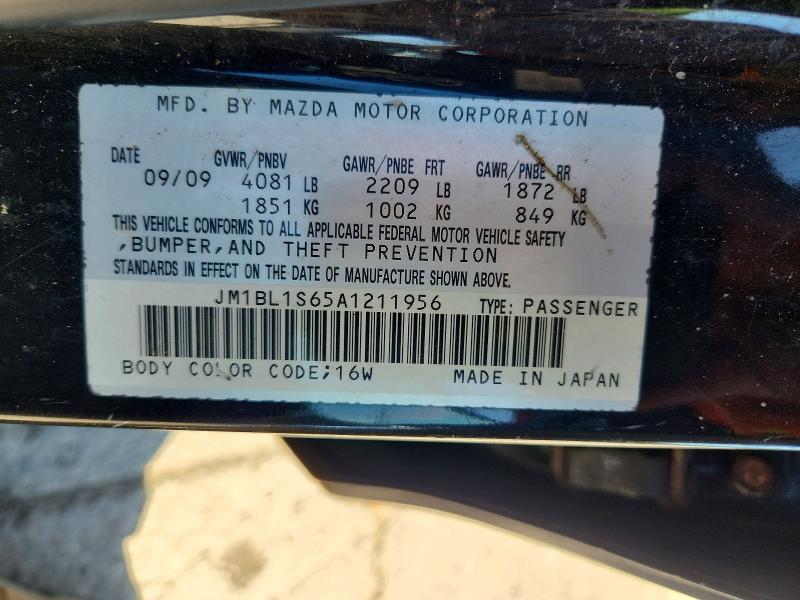 54807306 :رقم المزاد ، JM1BL1S65A1211956 vin ، 2010 Mazda 3 مزاد بيع