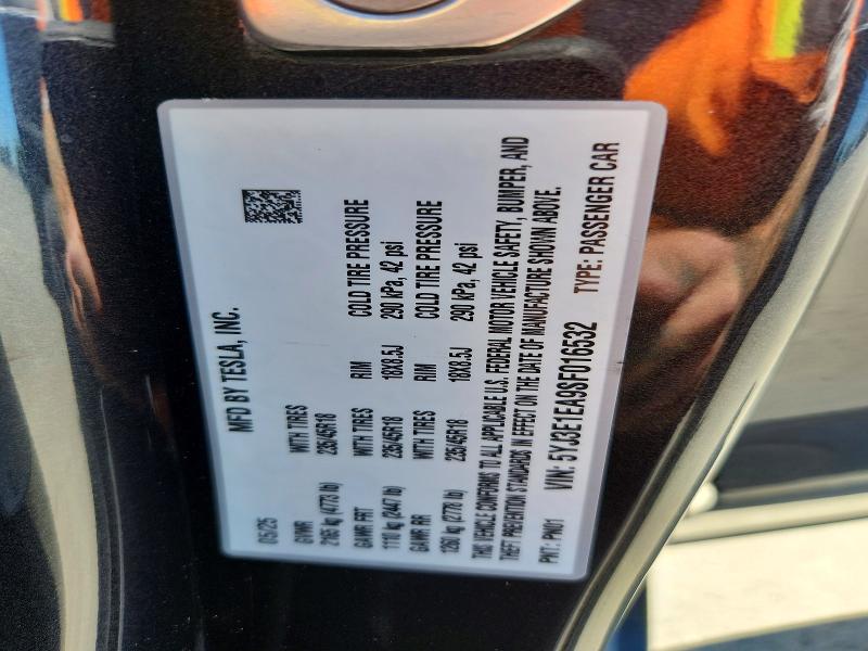 Продаж на аукціоні авто 2025 Tesla Model 3, vin: 5YJ3E1EA9SF016532, номер лоту: 53615536