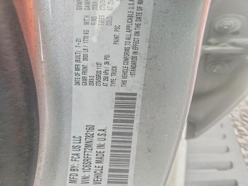 Продаж на аукціоні авто 2021 Ram 1500, vin: 1C6SRFFT2MN782160, номер лоту: 54690956