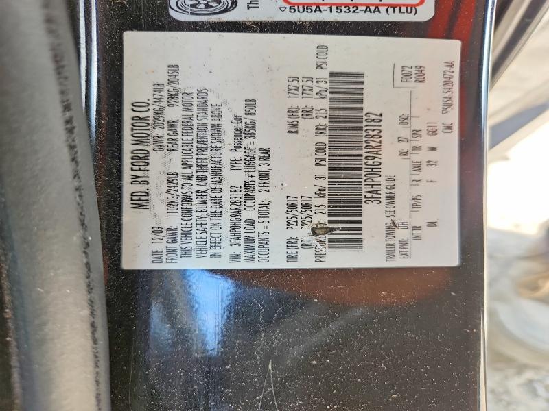 53369376 :رقم المزاد ، 3FAHP0HG9AR283182 vin ، 2010 Ford Fusion مزاد بيع