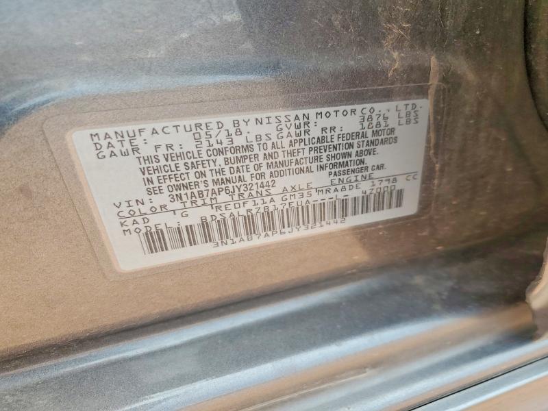 Продаж на аукціоні авто 2018 Nissan Sentra, vin: 3N1AB7AP6JY321442, номер лоту: 53239926