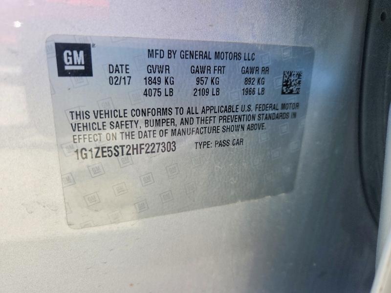 Продажа на аукционе авто 2017 Chevrolet Malibu, vin: 1G1ZE5ST2HF227303, номер лота: 52314346