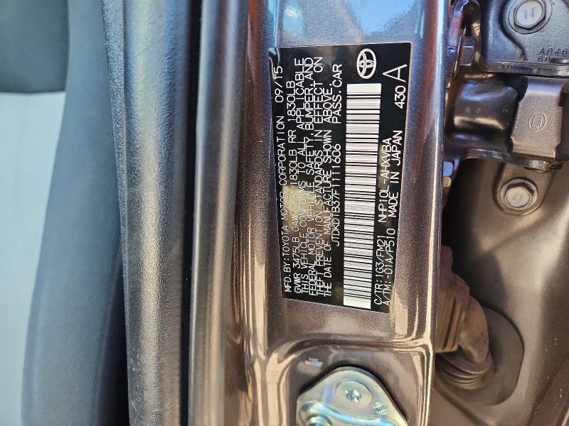 Продажа на аукционе авто 2015 Toyota Prius C, vin: JTDKDTB37F1111606, номер лота: 52207976