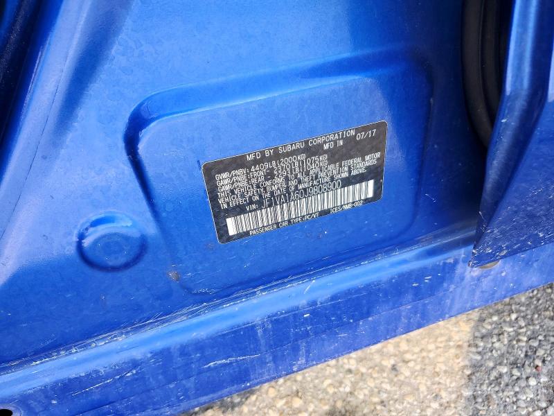 53470386 :رقم المزاد ، JF1VA1A60J9808900 vin ، 2018 Subaru Wrx مزاد بيع