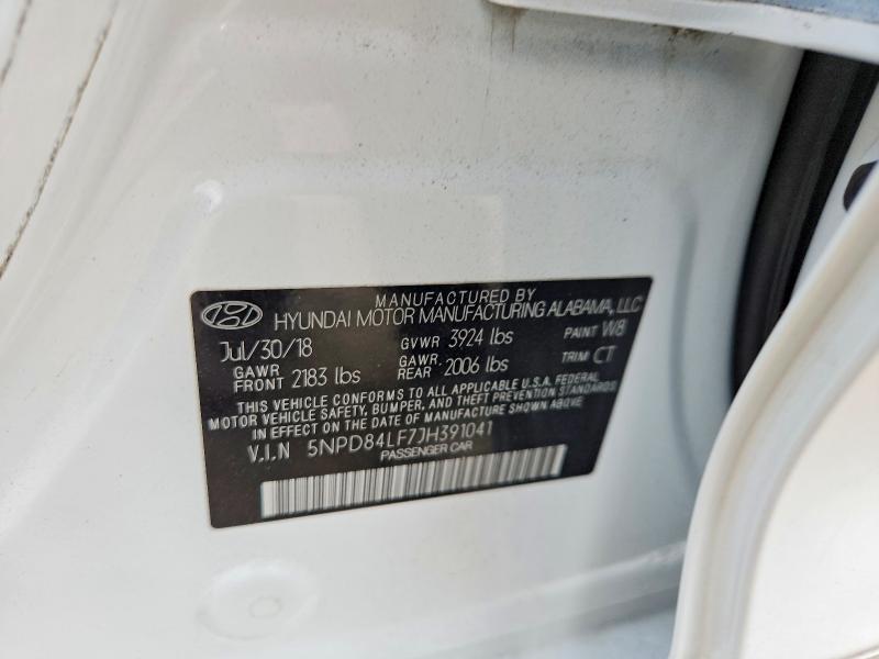 Aukcja sprzedaży 2018 Hyundai Elantra, vin: 5NPD84LF7JH391041, numer aukcji: 53795196