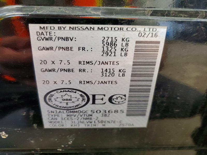 Продажа на аукционе авто 2016 Infiniti Qx60, vin: 5N1AL0MM0GC503685, номер лота: 79663225