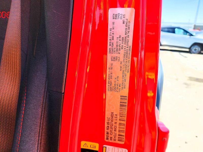 2026 Jeep Wrangler მანქანა იყიდება აუქციონზე, vin: 1C4PJXFG5TW244334, აუქციონის ნომერი: 54689266
