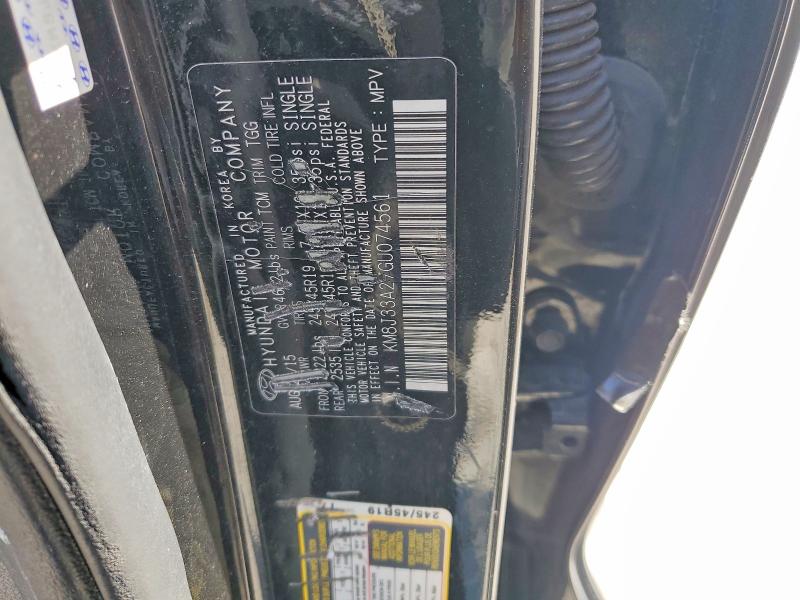 54382796 :رقم المزاد ، KM8J33A27GU074561 vin ، 2016 Hyundai Tucson مزاد بيع