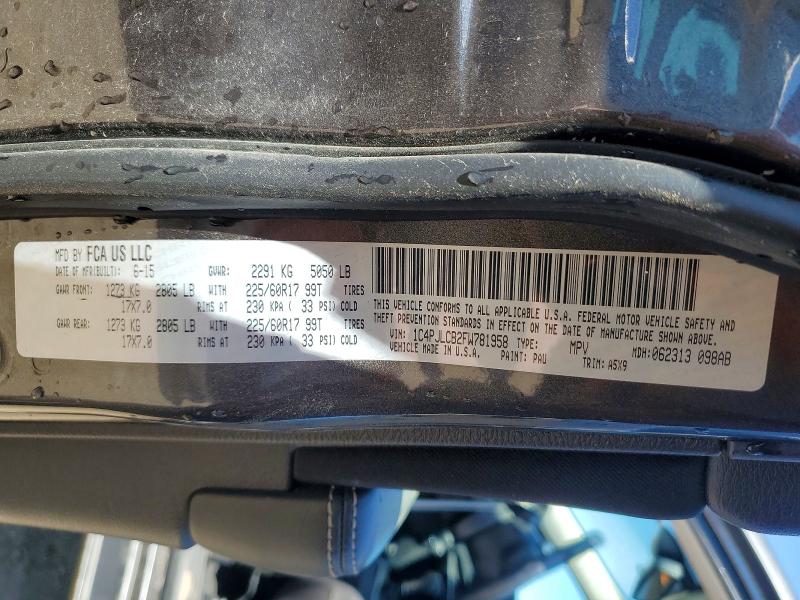 2015 Jeep Cherokee მანქანა იყიდება აუქციონზე, vin: 1C4PJLCB2FW781958, აუქციონის ნომერი: 53055736