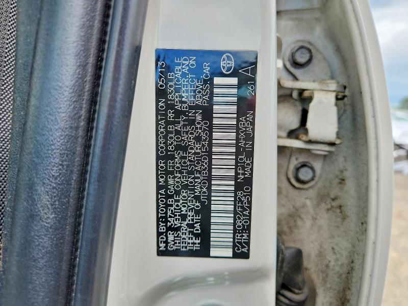 Продажа на аукционе авто 2013 Toyota Prius C, vin: JTDKDTB36D1543570, номер лота: 55412716