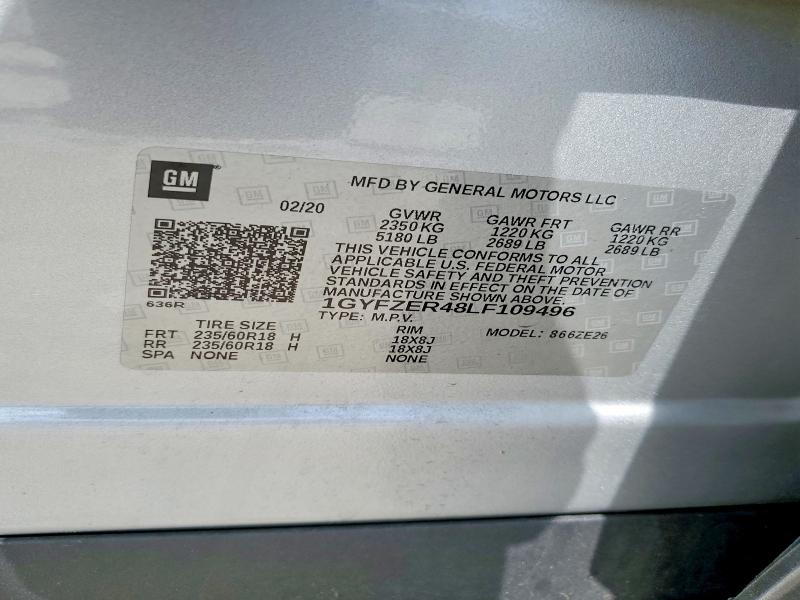 Продажа на аукционе авто 2020 Cadillac Xt4, vin: 1GYFZER48LF109496, номер лота: 52896046