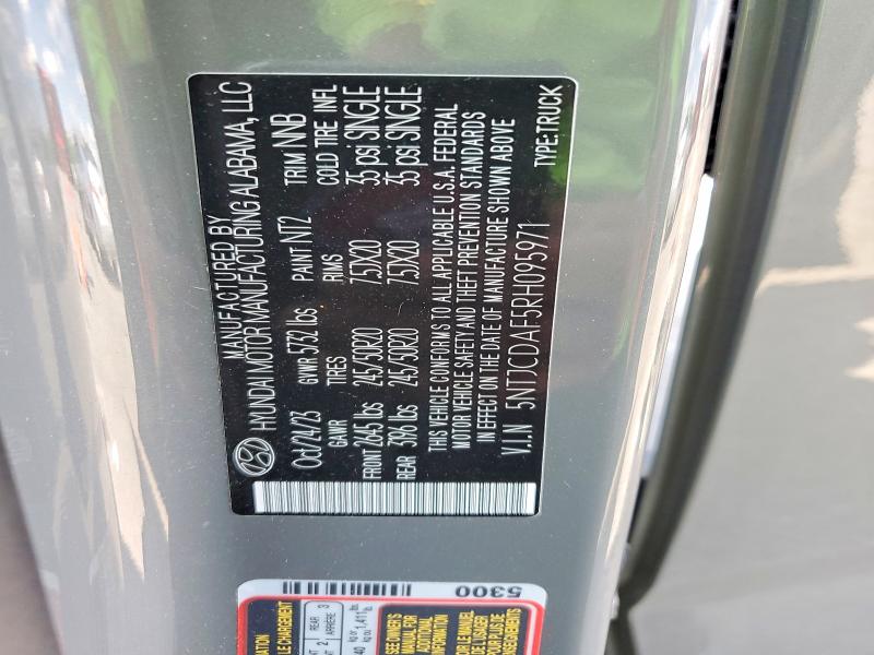 2024 Hyundai Santa Cruz მანქანა იყიდება აუქციონზე, vin: 5NTJCDAF5RH095971, აუქციონის ნომერი: 52310536