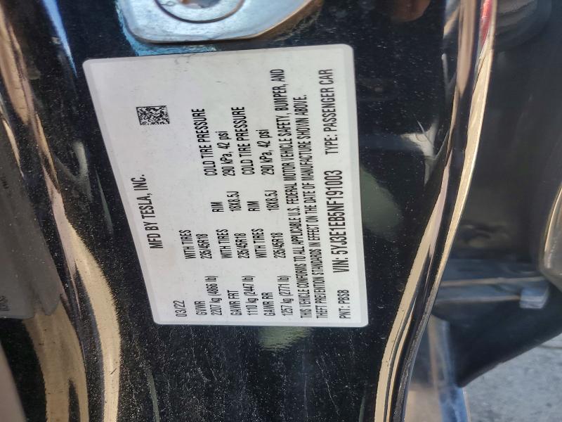 Продаж на аукціоні авто 2022 Tesla Model 3, vin: 5YJ3E1EB5NF191003, номер лоту: 54215976