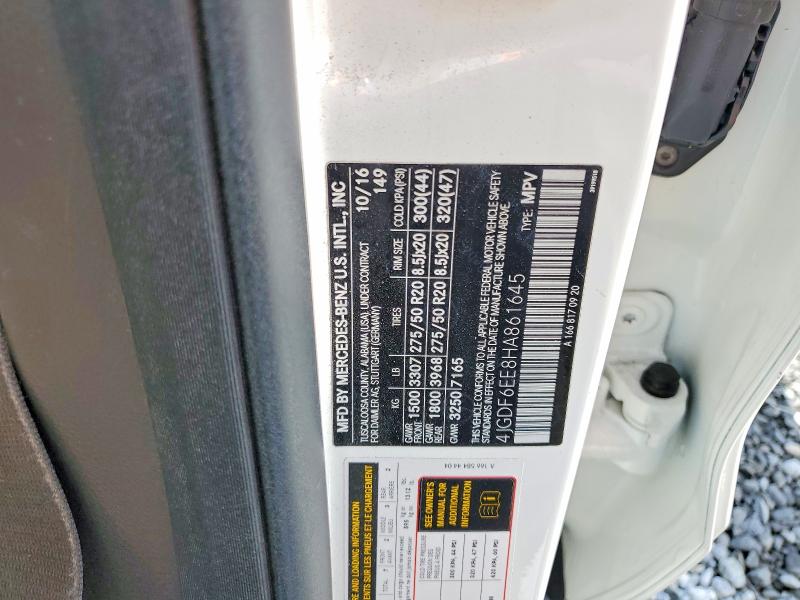 Продаж на аукціоні авто 2017 Mercedes-benz Gls, vin: 4JGDF6EE8HA861645, номер лоту: 53720486