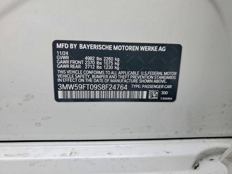 Продаж на аукціоні авто 2025 Bmw M340i, vin: 3MW59FT09S8F24764, номер лоту: 53384846
