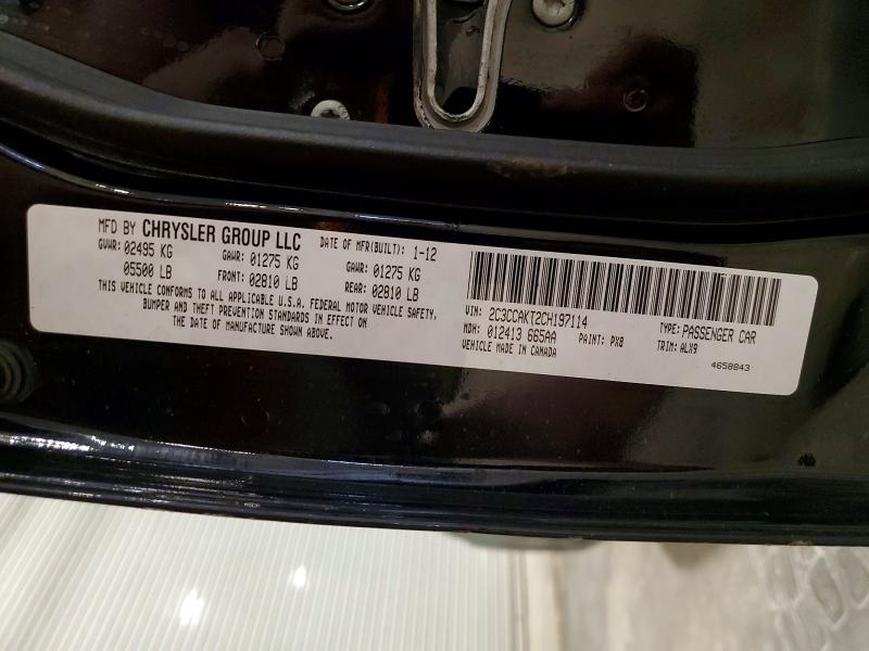 Продажа на аукционе авто 2012 Chrysler 300c, vin: 2C3CCAKT2CH197114, номер лота: 54715426