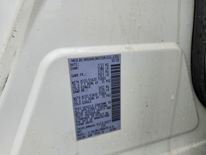 2019 Infiniti Qx60 მანქანა იყიდება აუქციონზე, vin: 5N1DL0MNXKC522307, აუქციონის ნომერი: 53002896