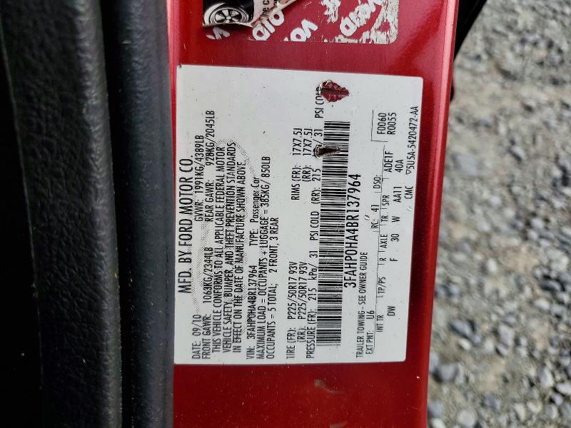 Продажа на аукционе авто 2011 Ford Fusion, vin: 3FAHP0HA4BR137964, номер лота: 51995026