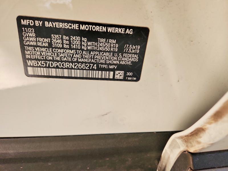 Продаж на аукціоні авто 2024 Bmw X3, vin: WBX57DP03RN266274, номер лоту: 55056256